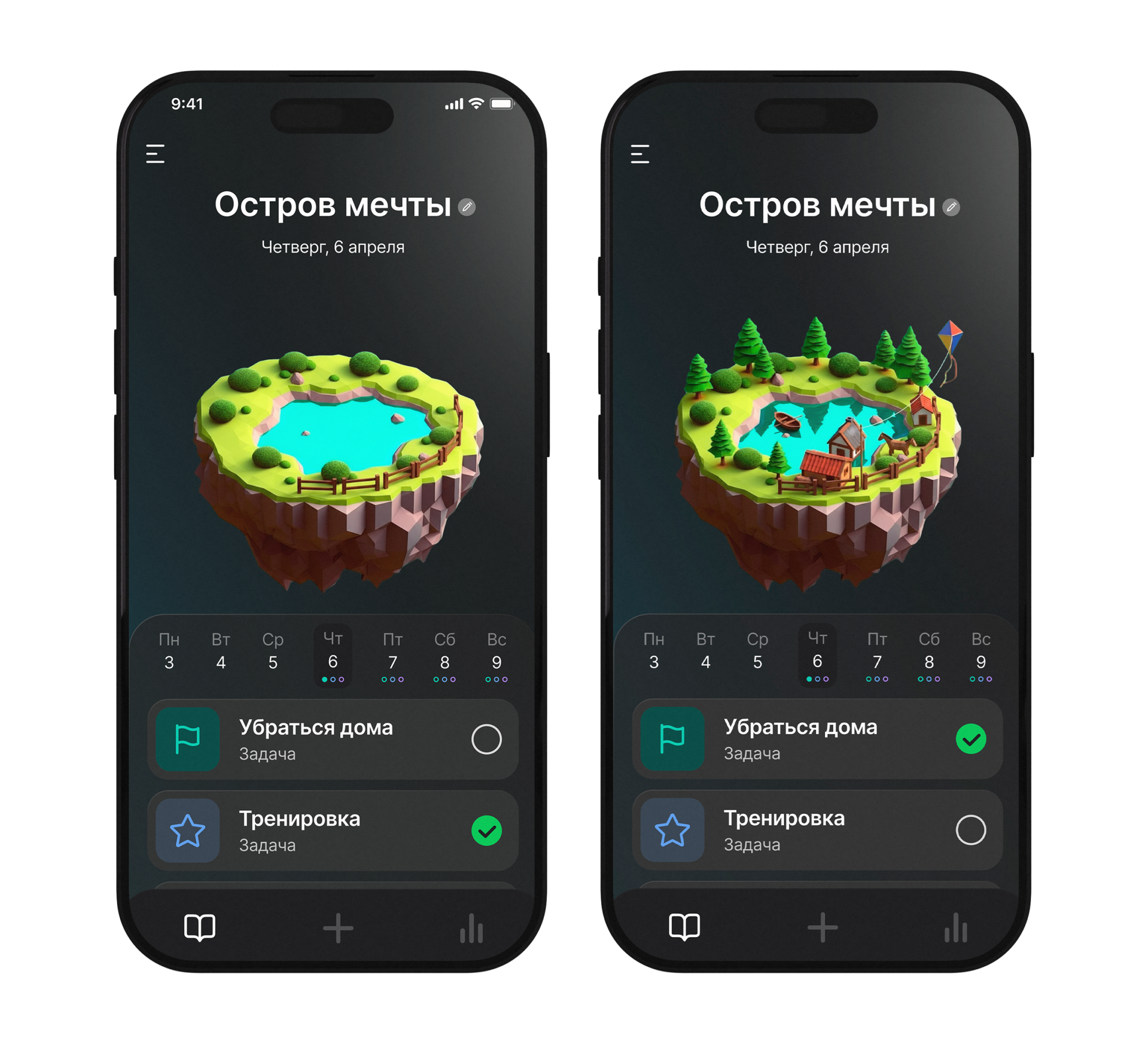 Personal productivity tracker application concept
