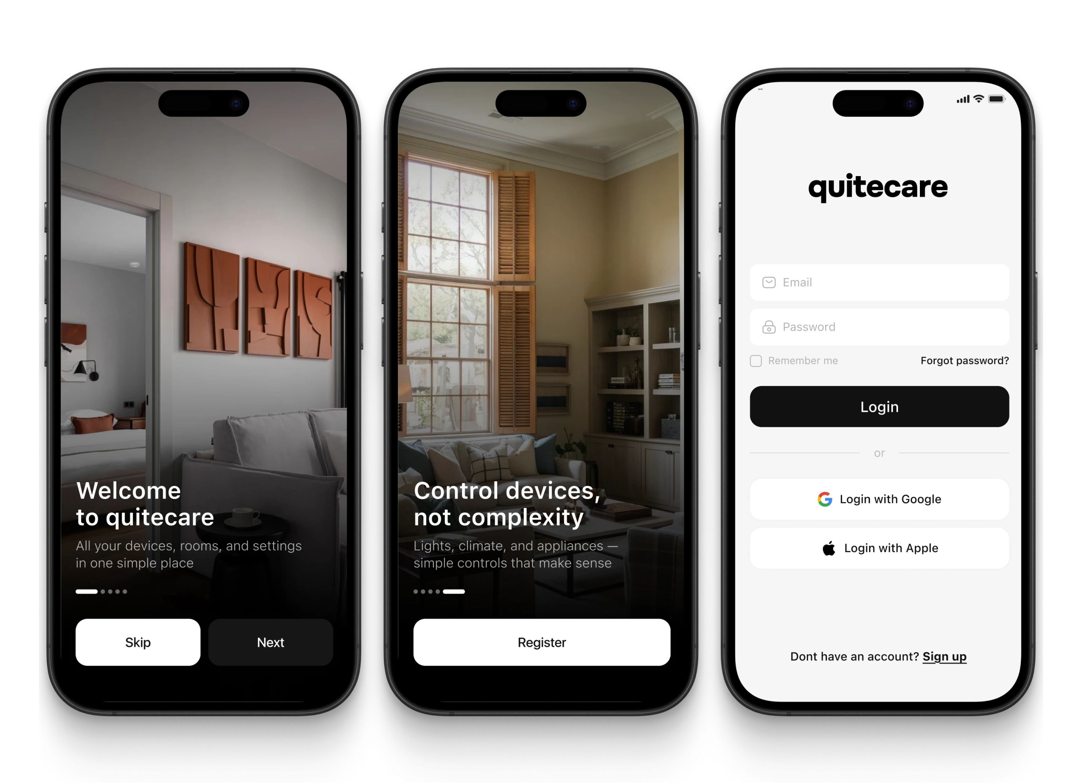 Quitecare onboarding